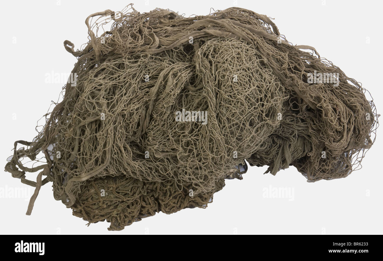 Three Wehrmacht camouflage nets, meant for vehicles or artillery guns ...