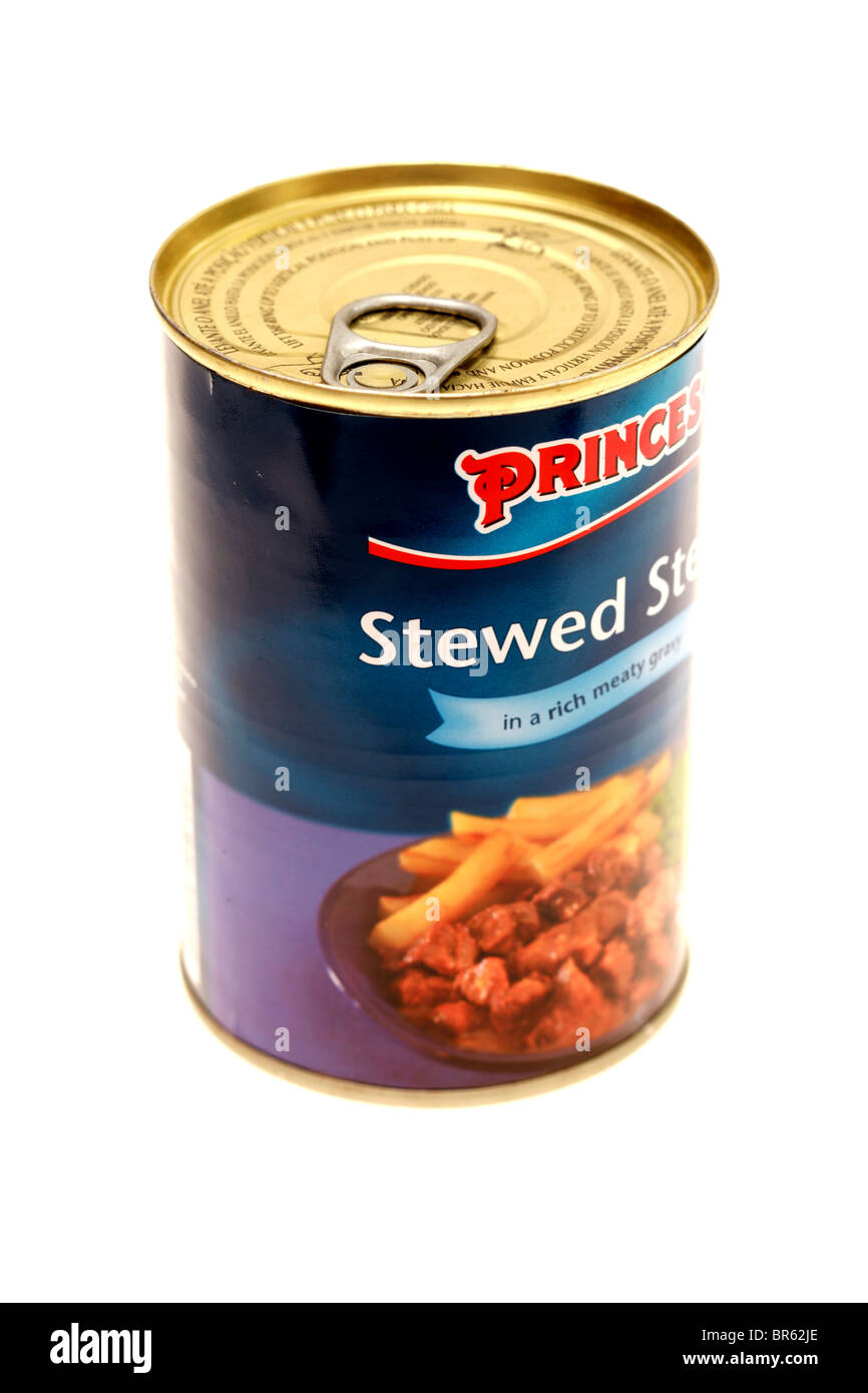 Tin of Stewed Steak Stock Photo - Alamy