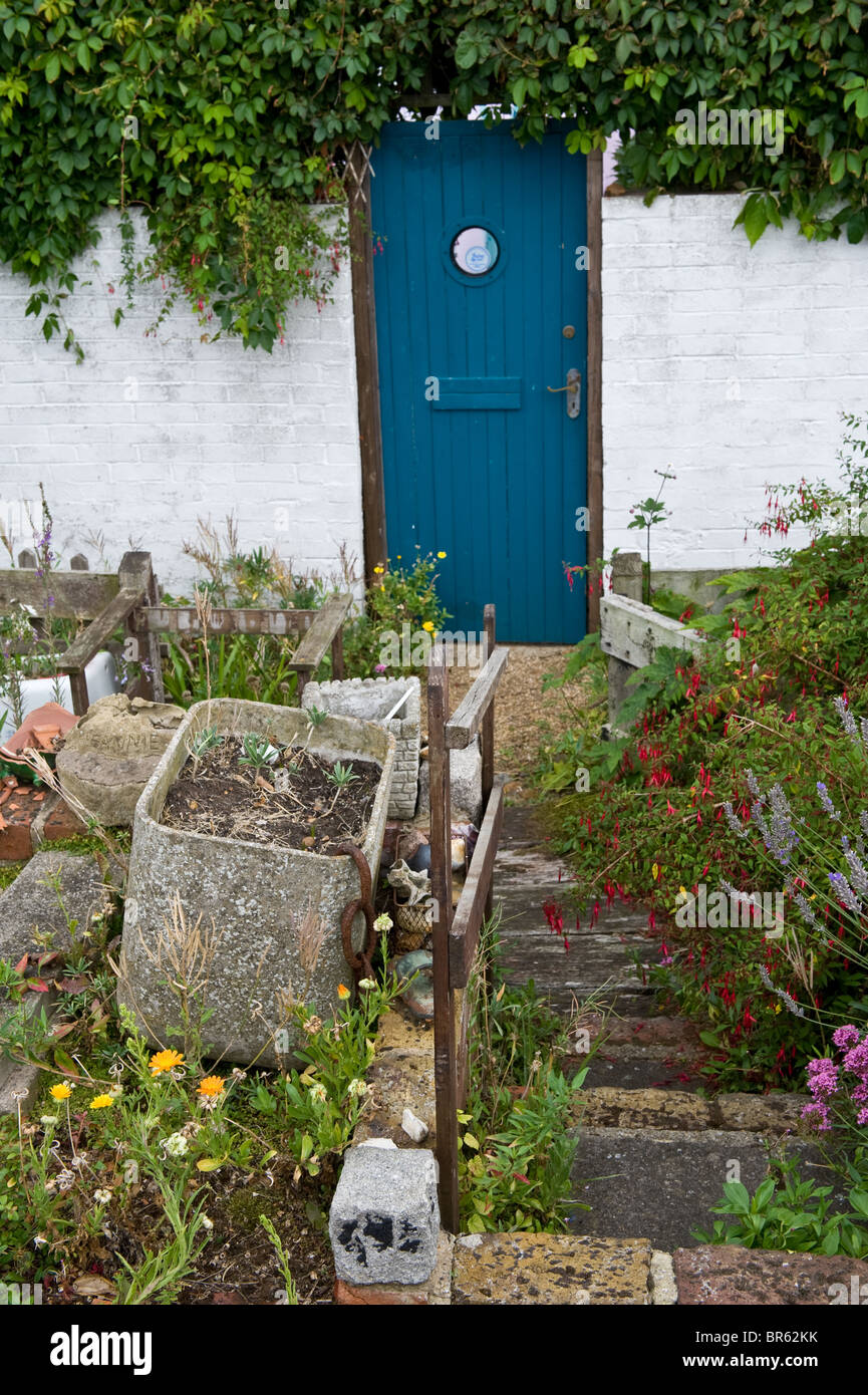 A seafront Cottage Garden in Whitstable Kent Stock Photo Alamy