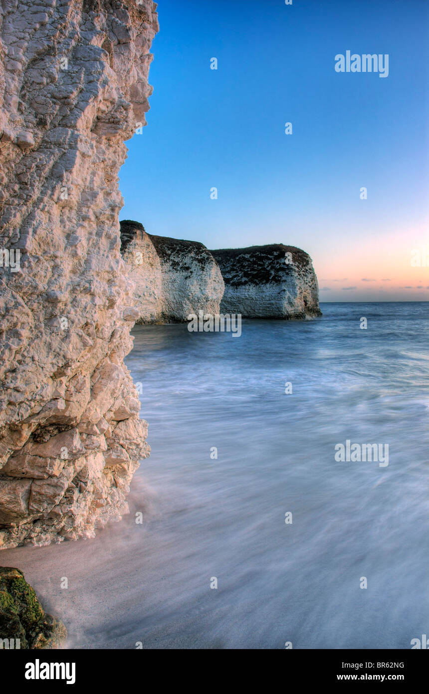 Chalk cliffs at Selwick Bay, Flamborough Head, East Yorkshire Stock Photo