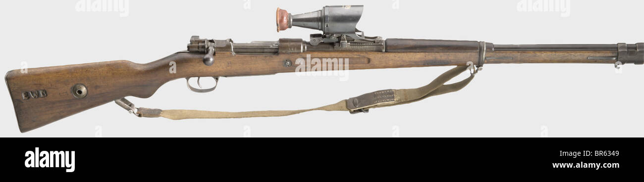 A Scope Rifle 98 Schilling 1916 With Glasvisier 16 Ewb 8 X 57 Cal No 4098u Matching Numbers Except For Safety Lever Slighty Rough Bore On The Receiver Marked V Chr Schilling