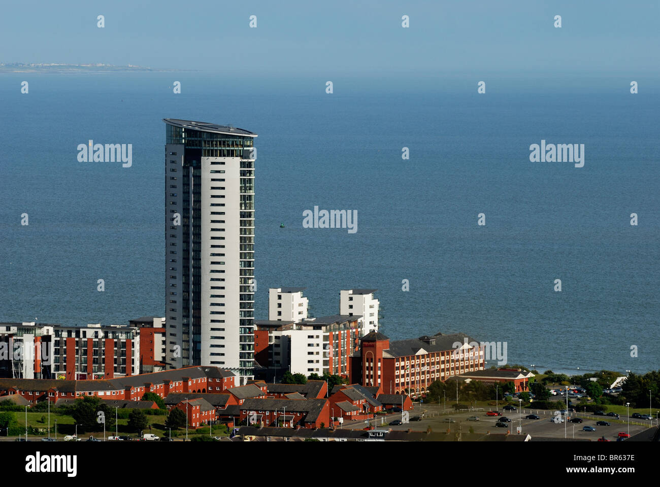 Meridian Tower, residential housing, Swansea Maritime Quarter, Wales