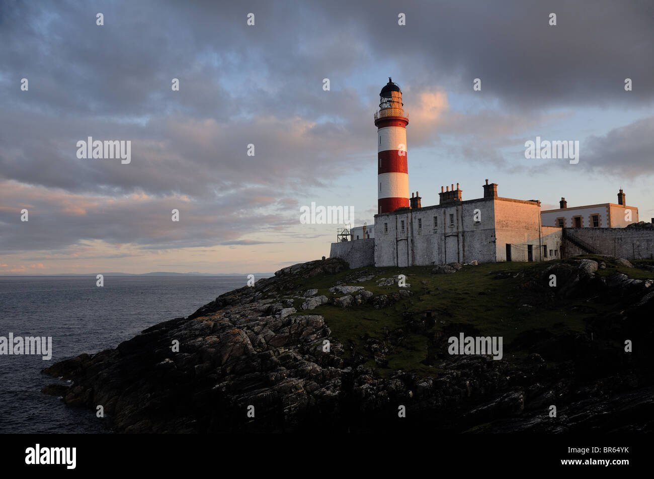 Eilean Glas lighthouse, Scalpay, Isle of Harris, Scotland Stock Photo