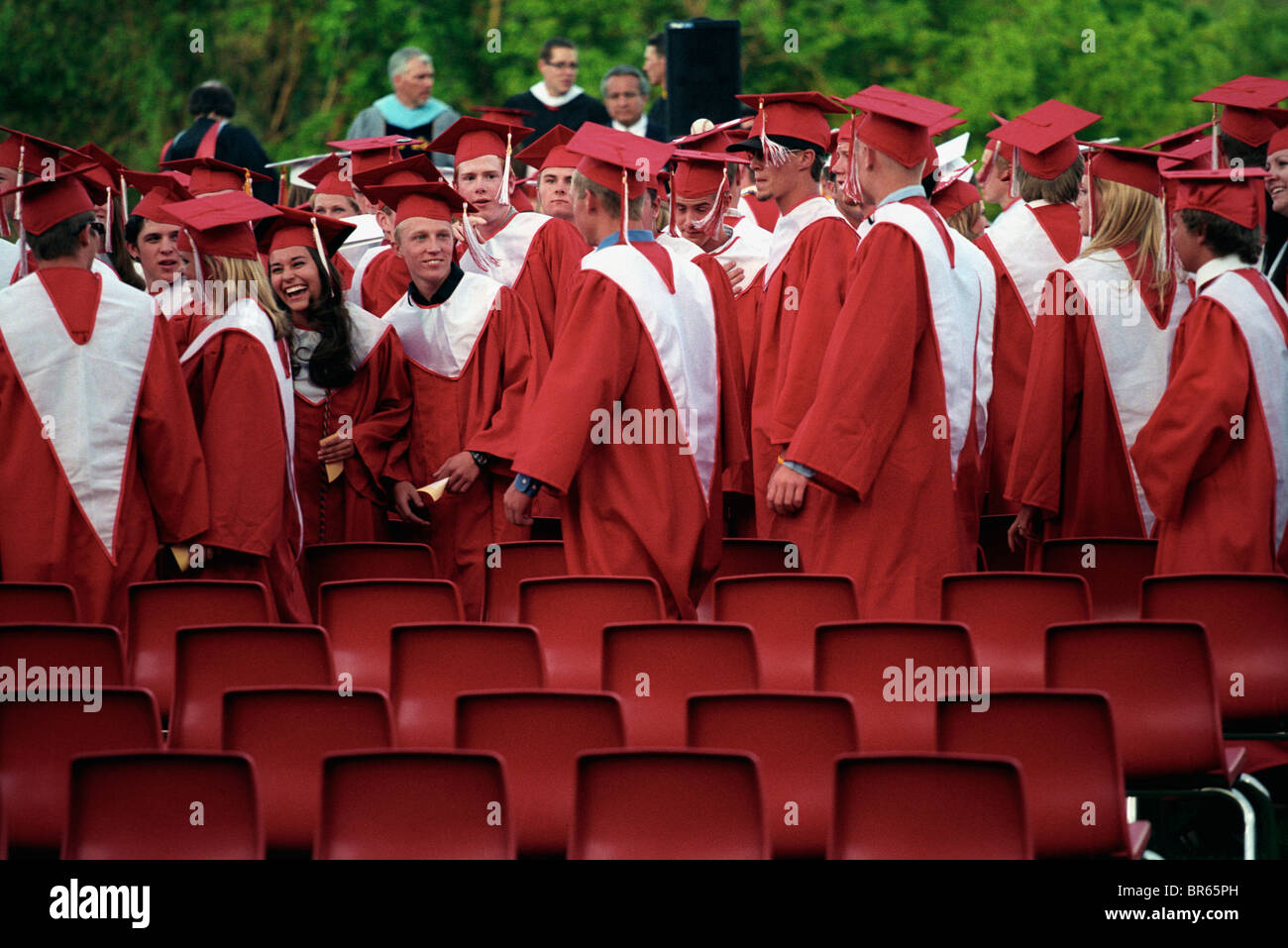 Graduation night at Durango High School in Durango Colorado Stock Photo