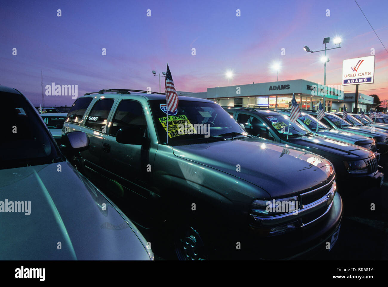 New Car Lot Stock Photo Alamy