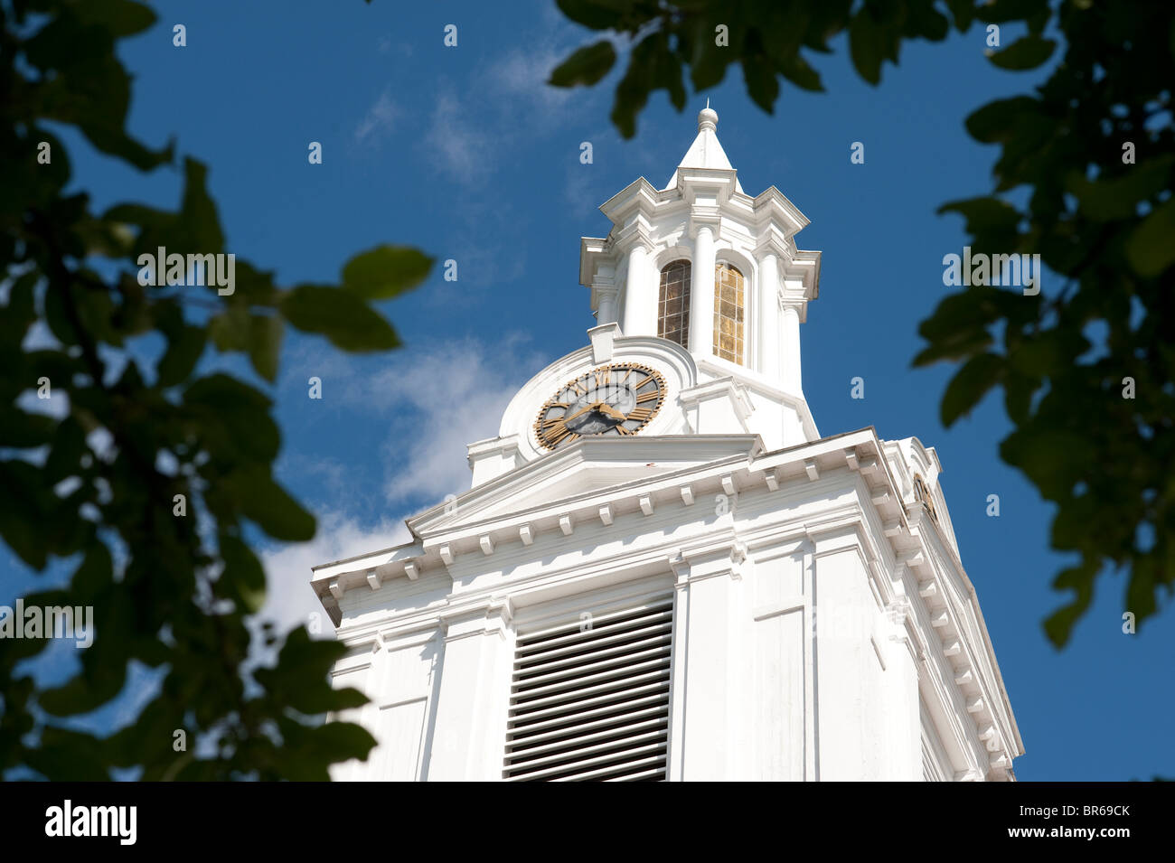 Church steeple, Utica New York Stock Photo