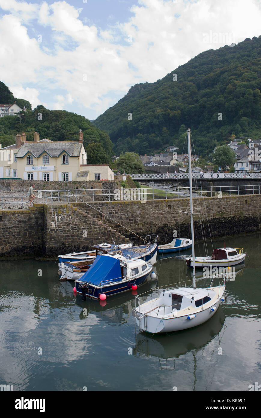 the english seaside resort of lynton and lynmouth on the north devon coast Stock Photo