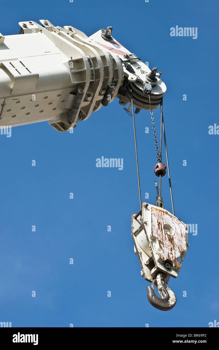 Hydraulic Crane as Construction Site Equipment Stock Photo