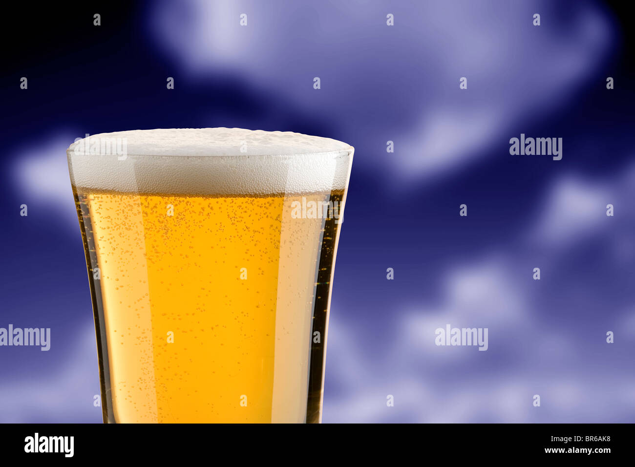 continental beer against a sky background Stock Photo