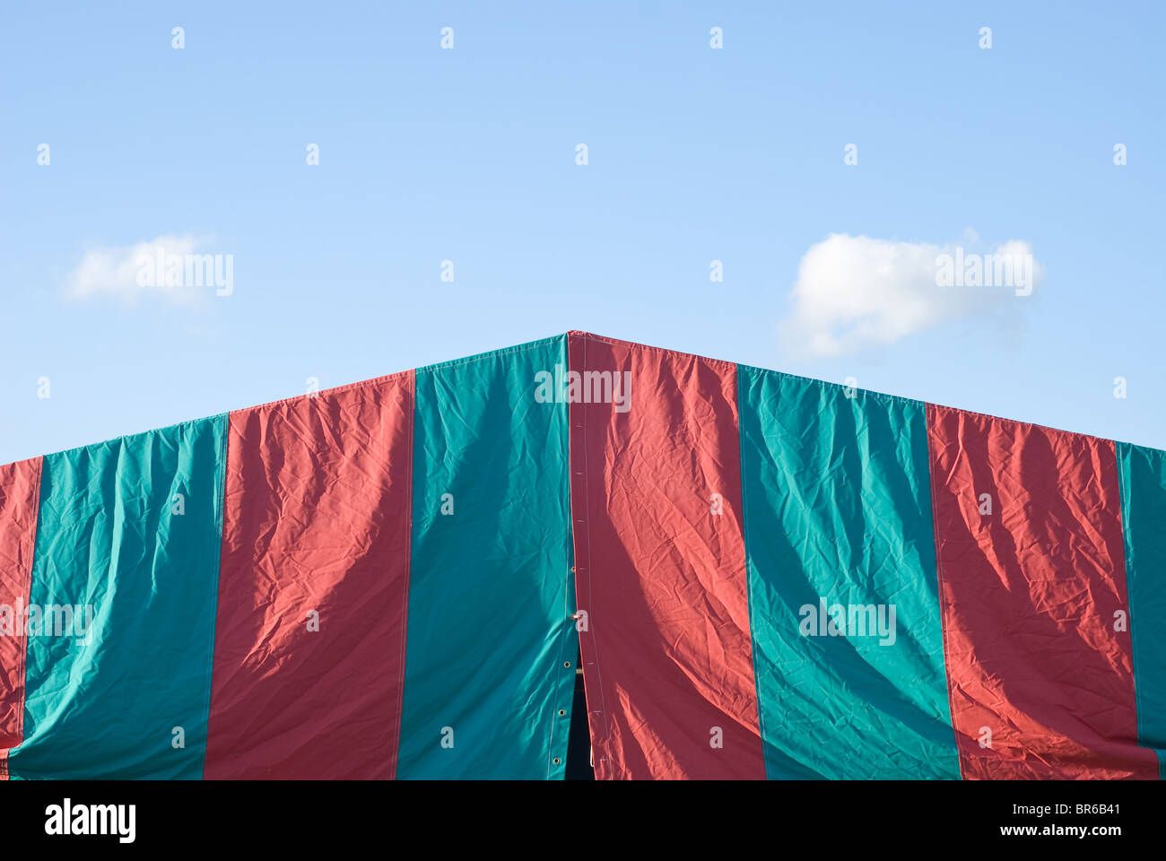 Creative Treatment of a Circus Tent with Sky Stock Photo