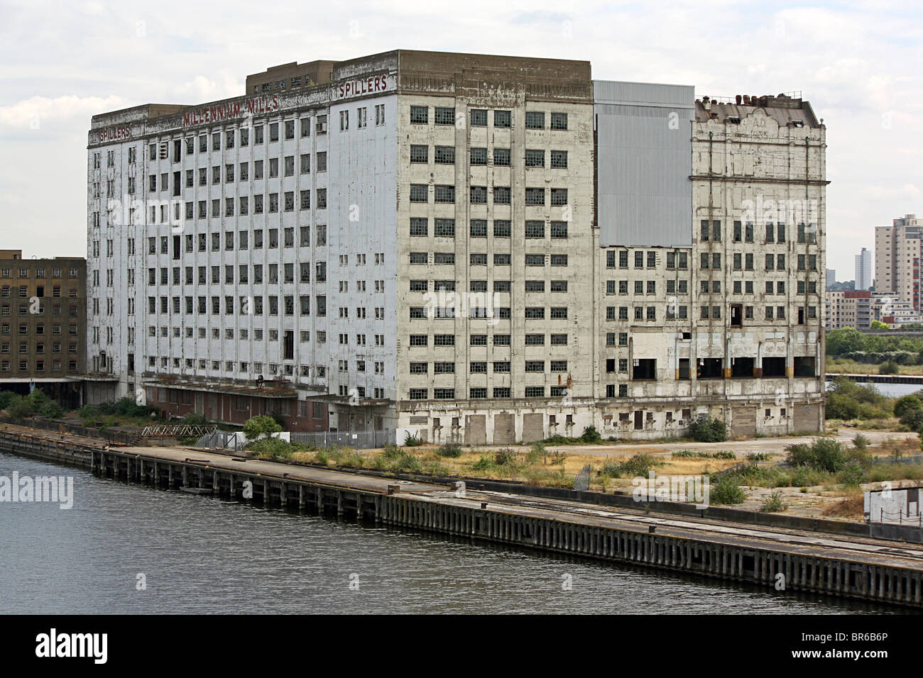 Spiller's Millennium Mills, Silvertown, Docklands, London Stock Photo
