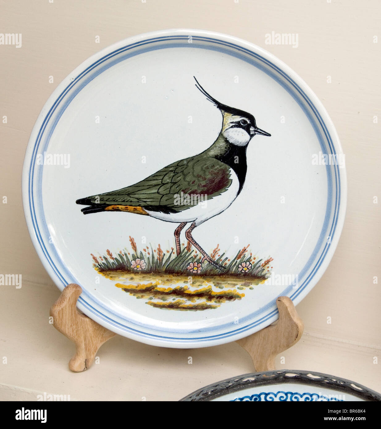 Workum Friesland Netherlands tile plate City Bird lapwing Stock Photo