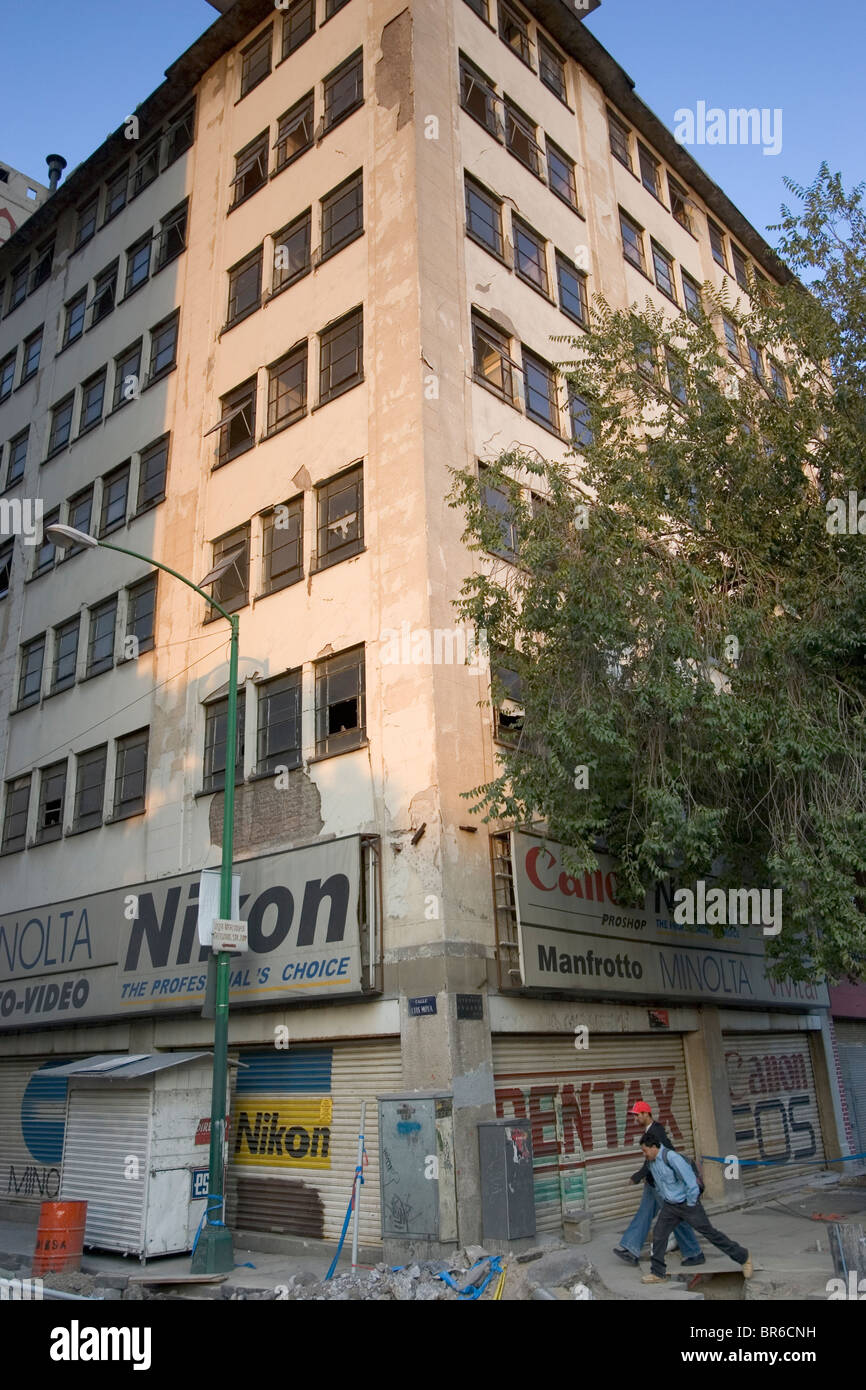 Mexico City 1985 Earthquake damage. Stock Photo