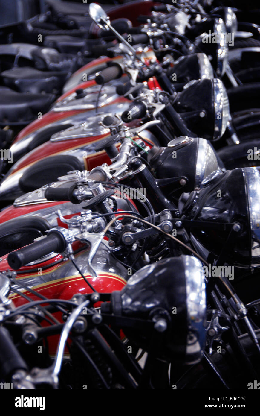 Just a few of the fantastic collection of motorbikes at the Powerhouse Motorcycle Museum in Tamworth, New South Wales 2340, Australia Stock Photo