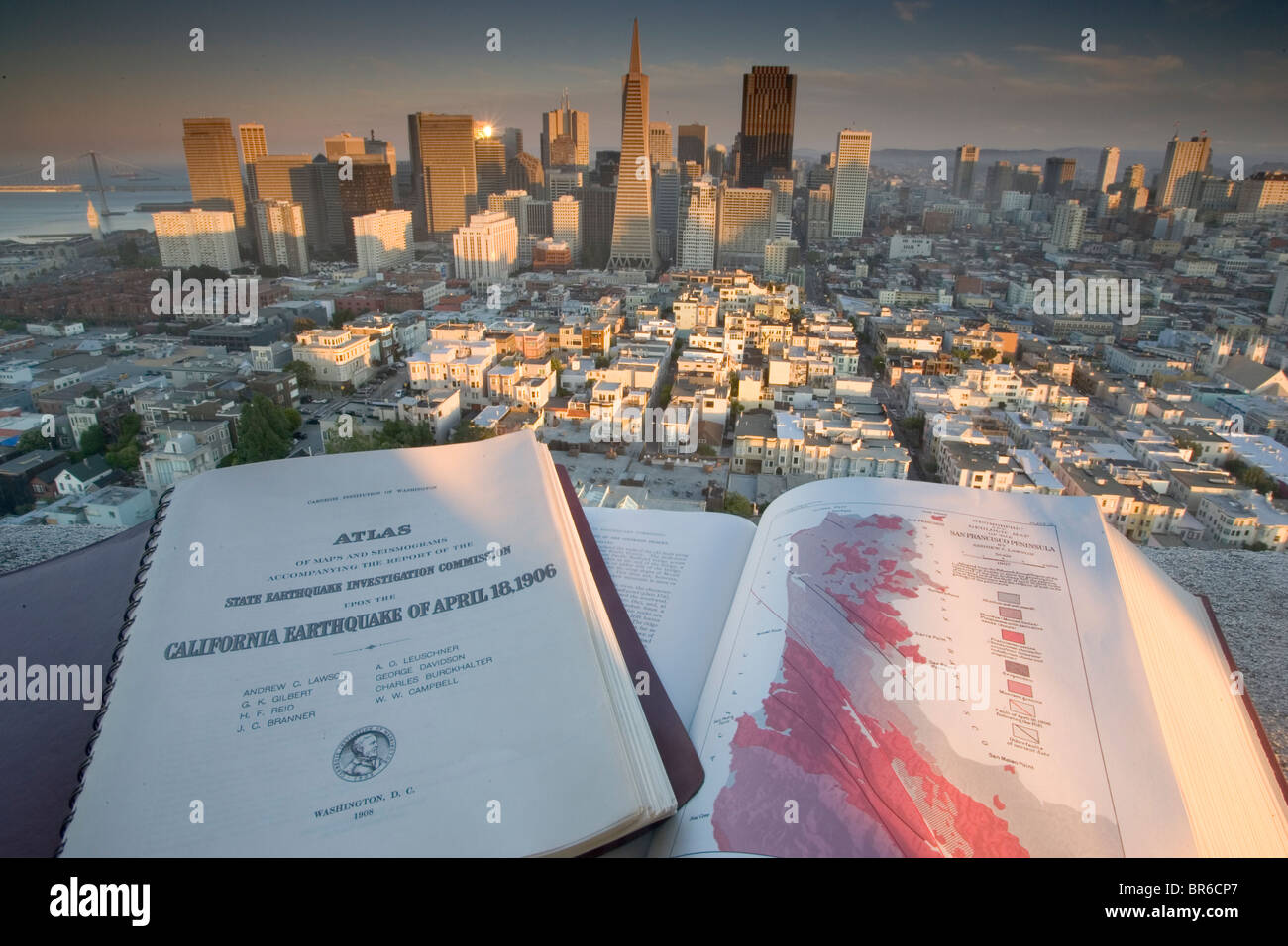 The Lawson Report with the city of San Francisco in the background. Stock Photo