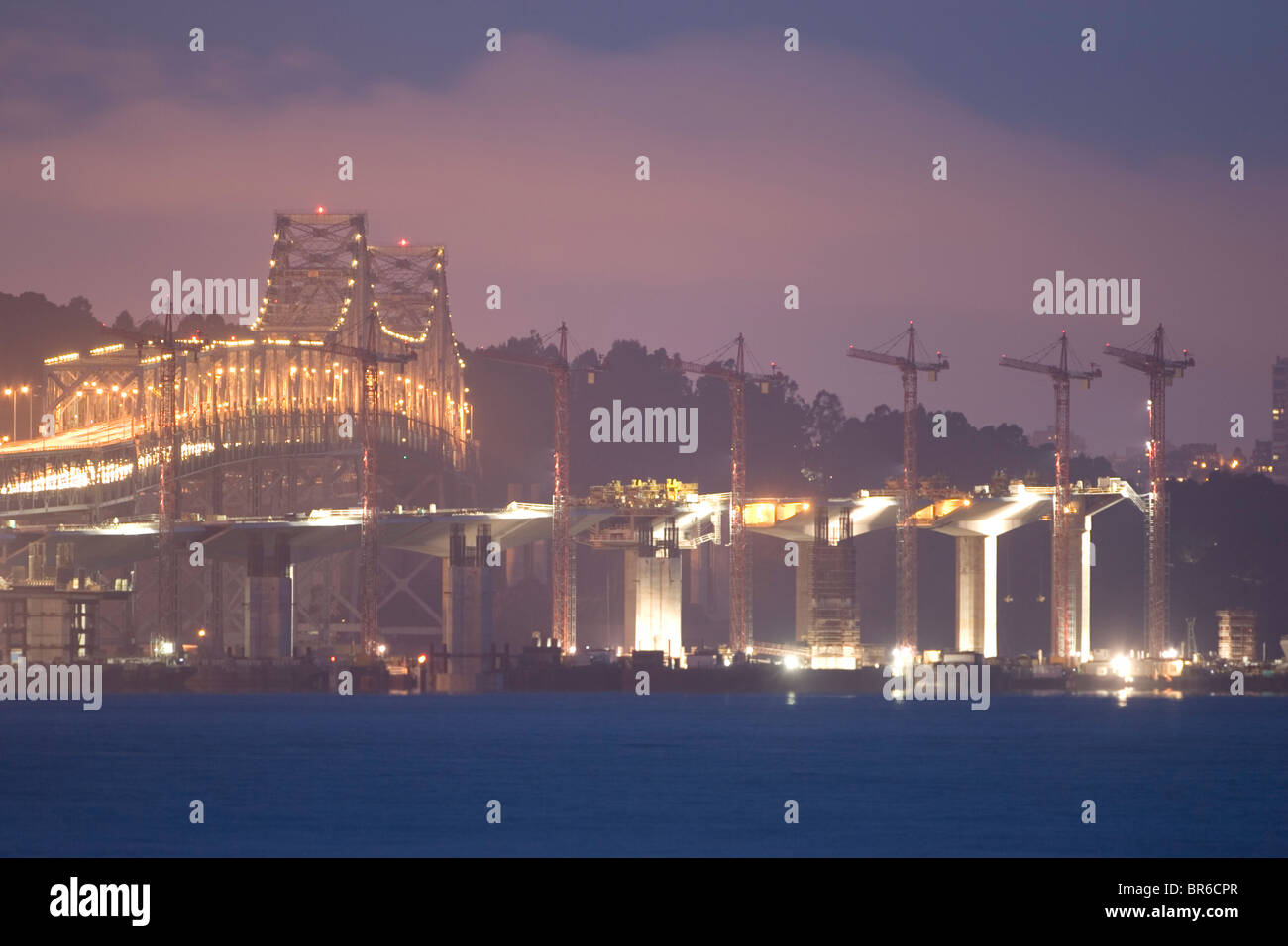 San Francisco Bay Bridge construction. Stock Photo
