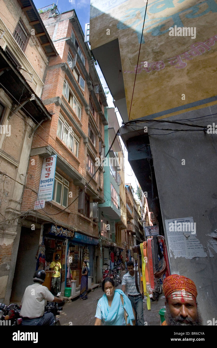 Kathmandu street Nepal. Stock Photo