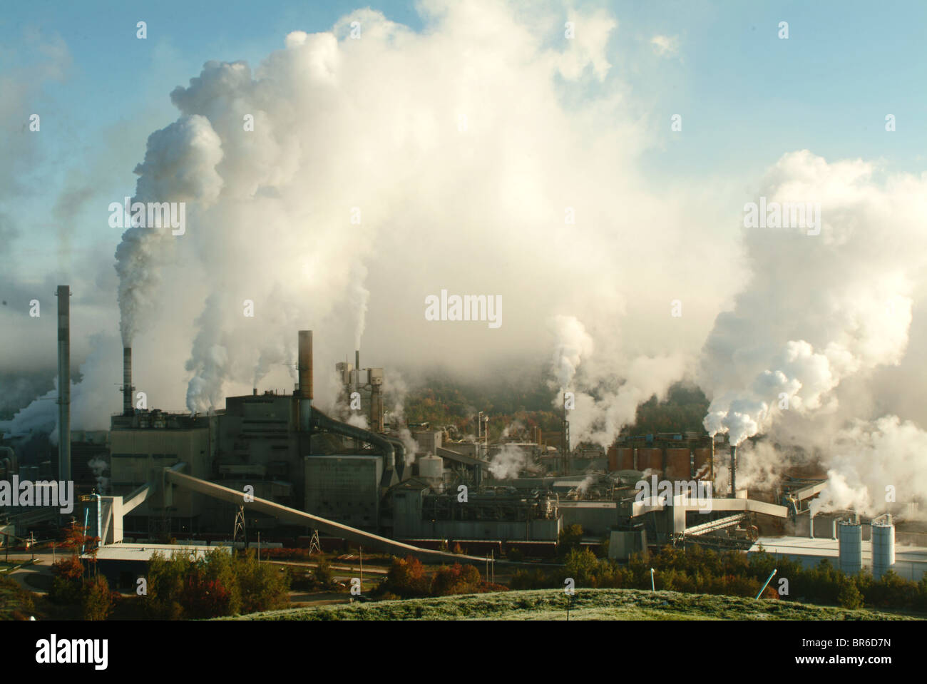 International Paper Mill. Jay Maine. Stock Photo