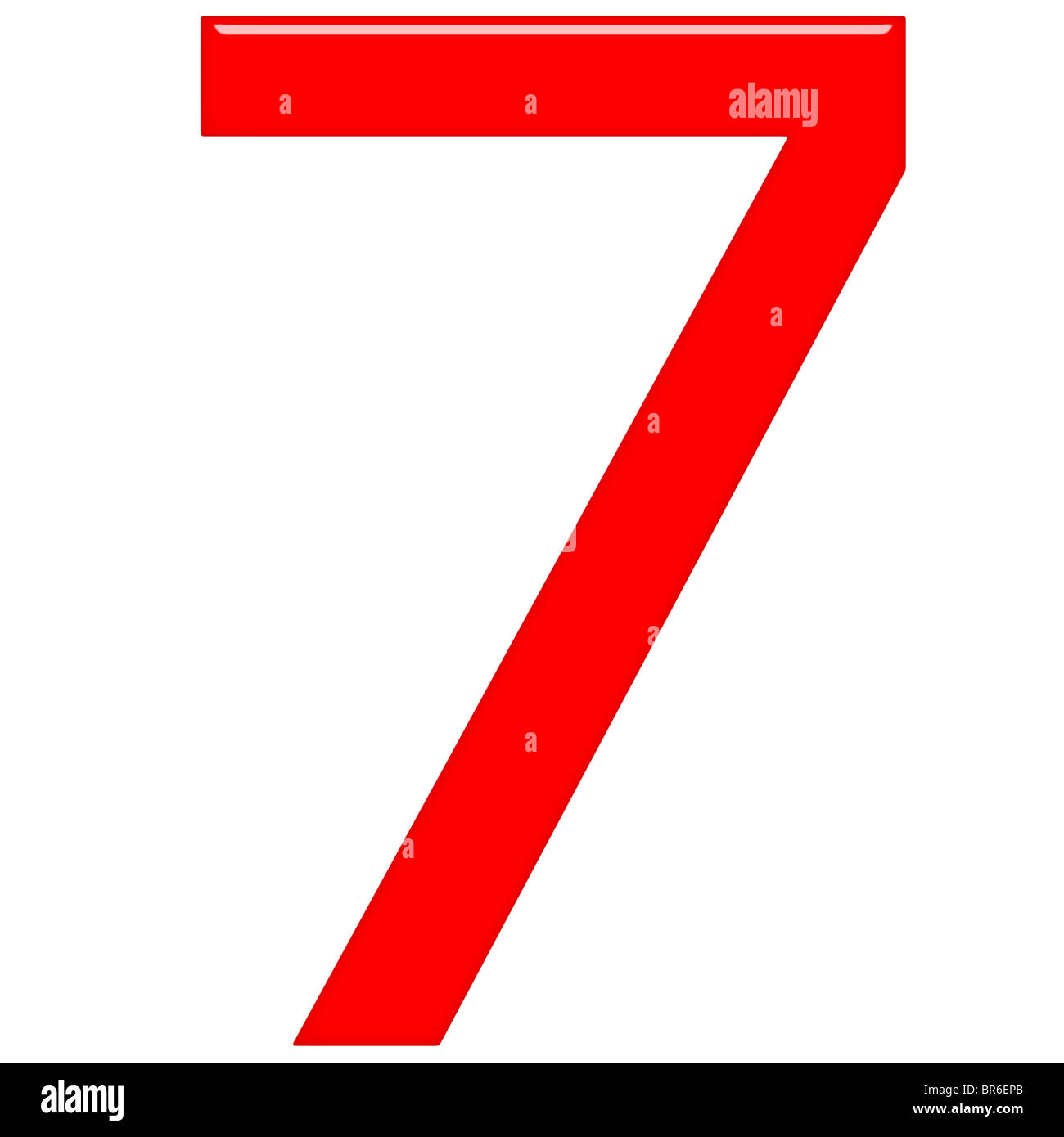 Number 7 red hi-res stock photography and images - Alamy