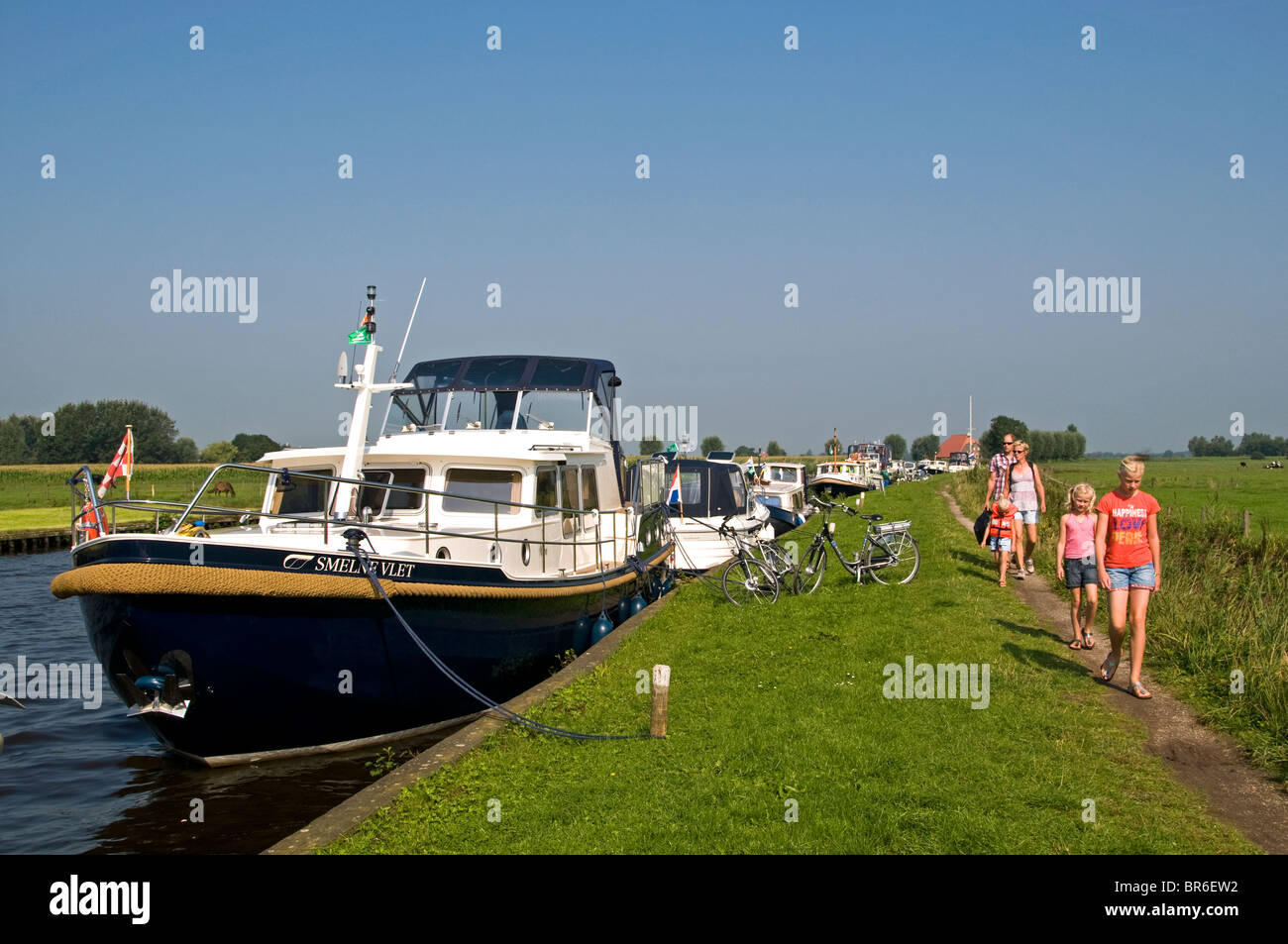Weerribben  Friesland Fryslan Netherlands  water sport sail sailing boat Stock Photo