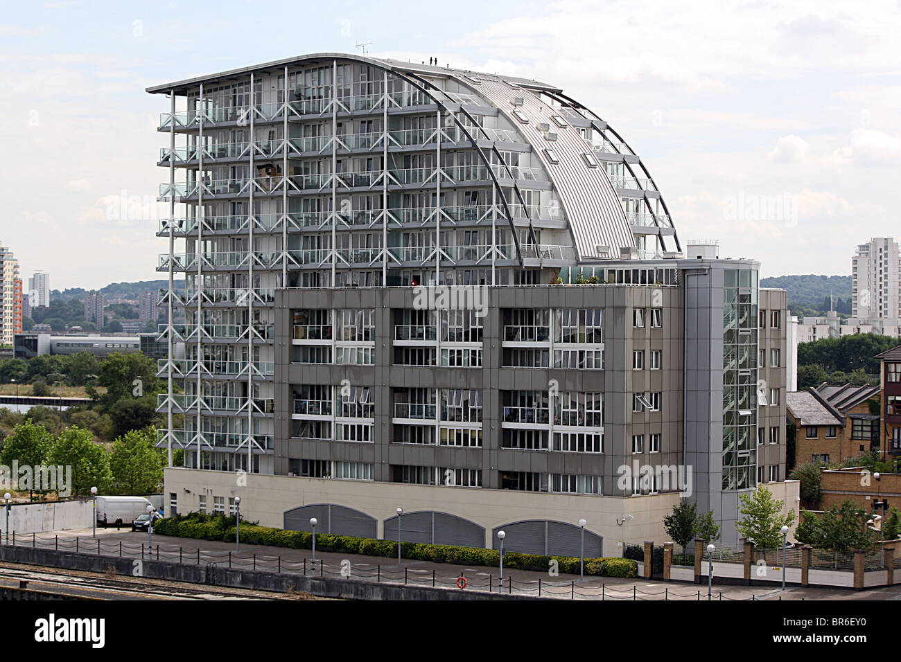 Eastern Quay Apartments, Royal Victoria Dock, East London Stock Photo