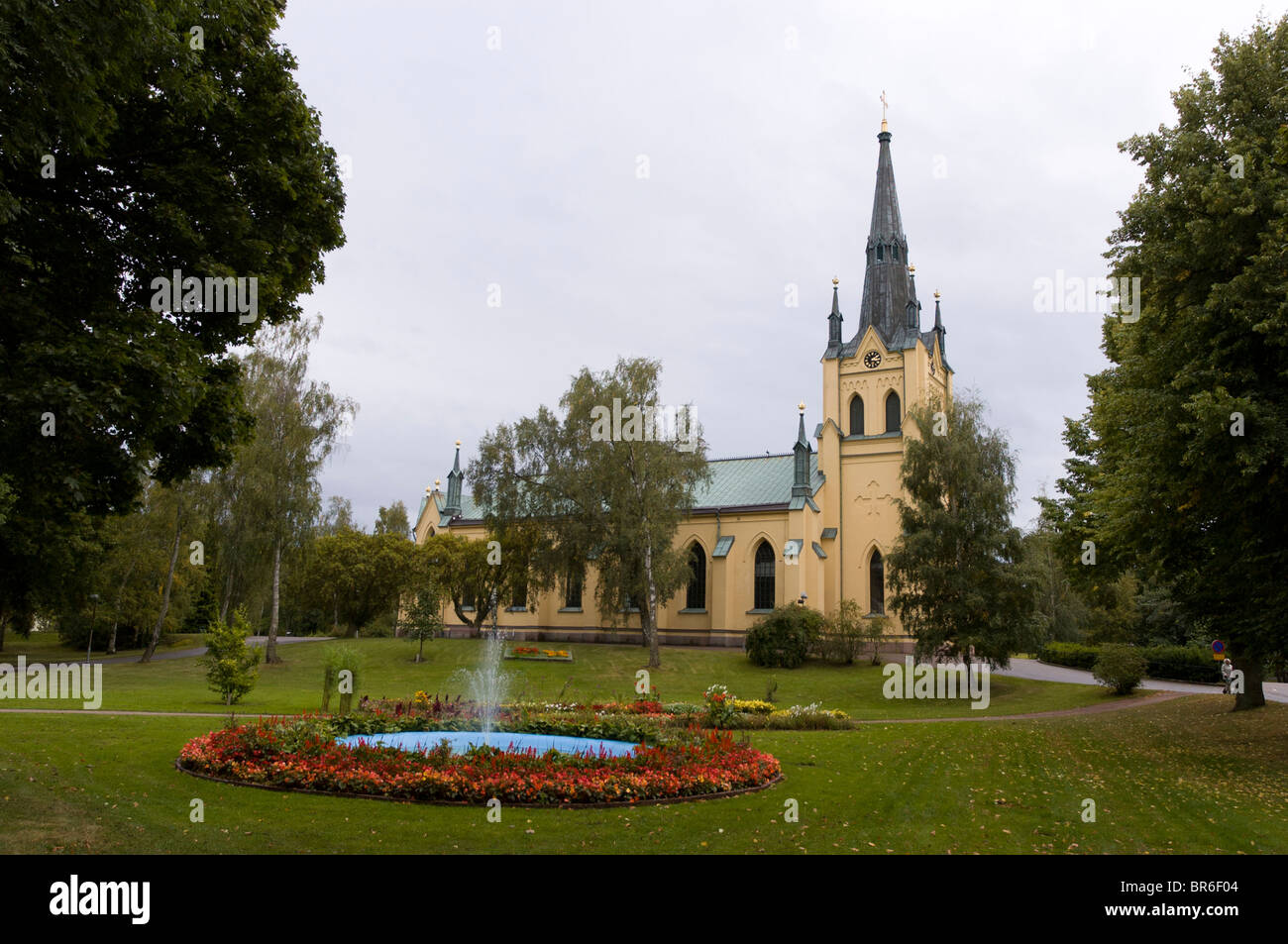 The church at Oskarshamn, Smaland, Sweden Stock Photo
