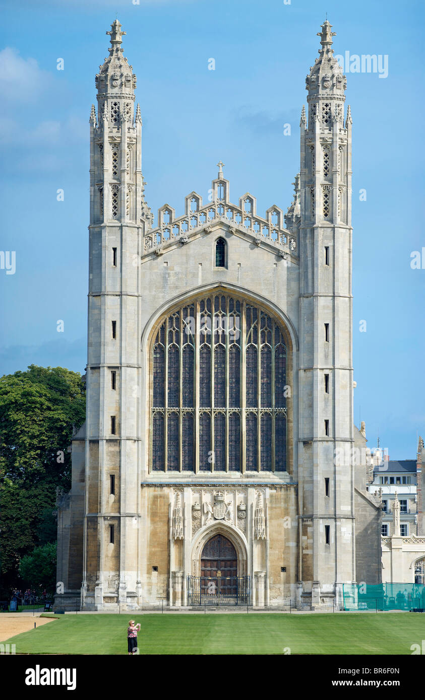 Western front of King's college chapel, Cambridge university. Stock Photo