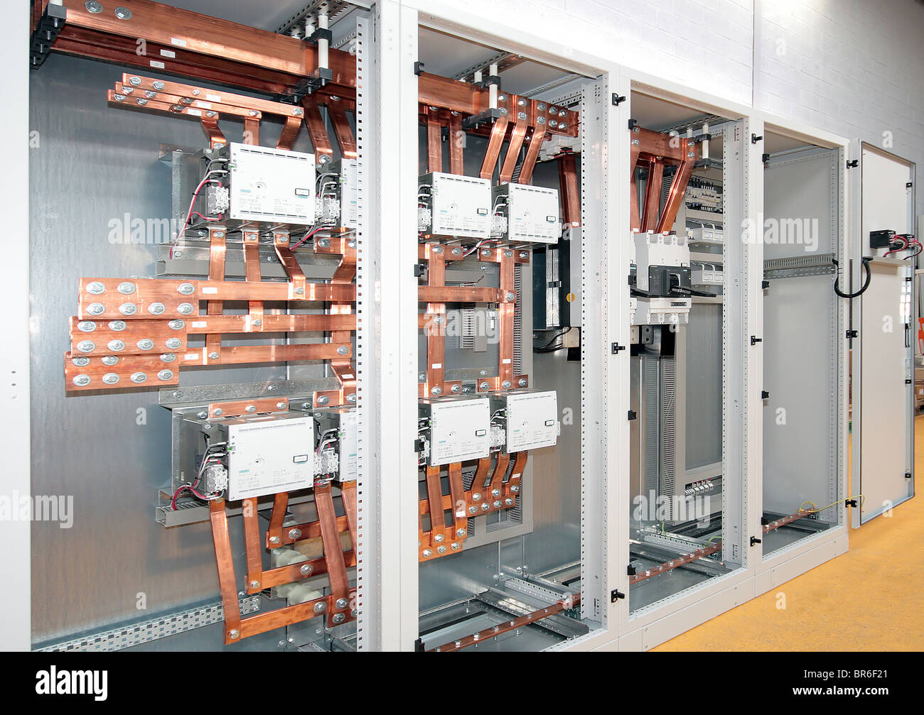 Feder switchboard for electric industrial control and distribution Stock Photo