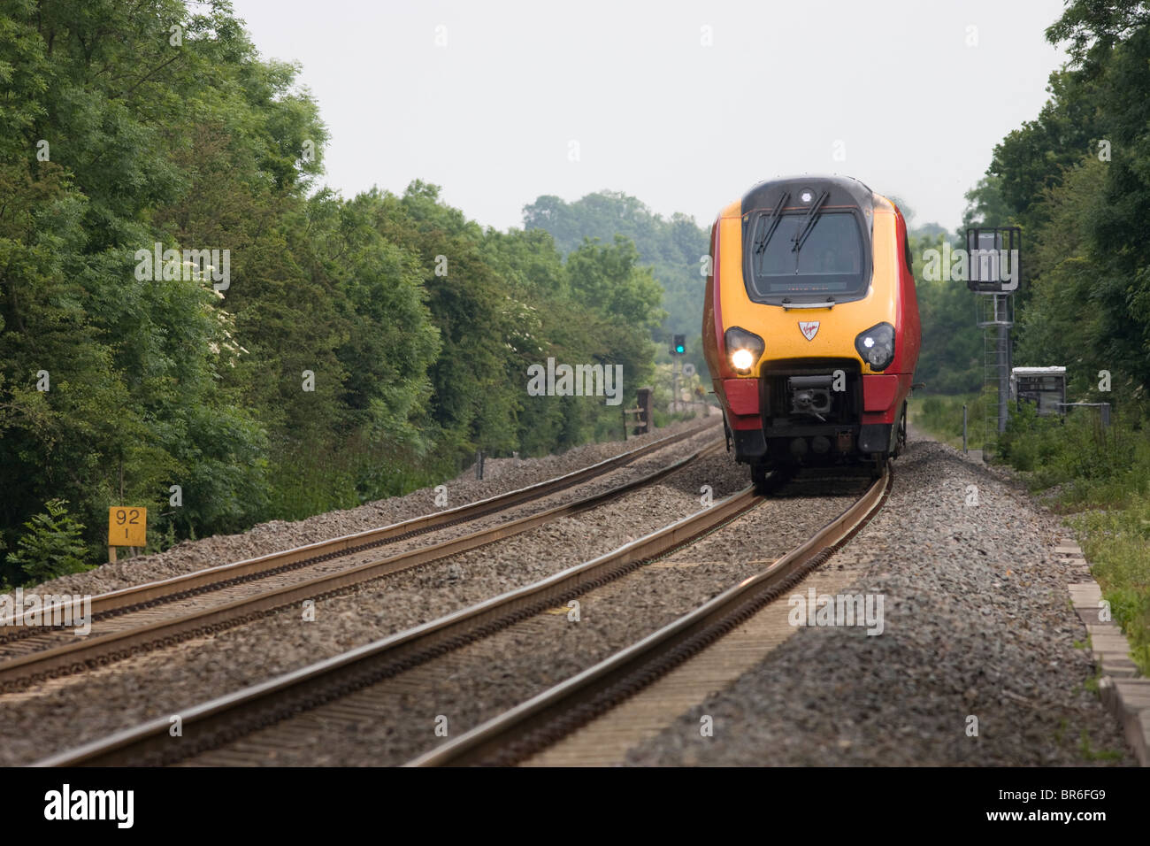 Virgin passenger train Stock Photo Alamy