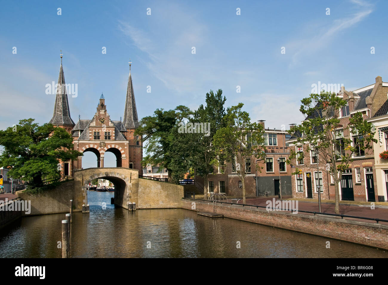 Sneek  Netherlands Friesland town city Water Gate Stock Photo