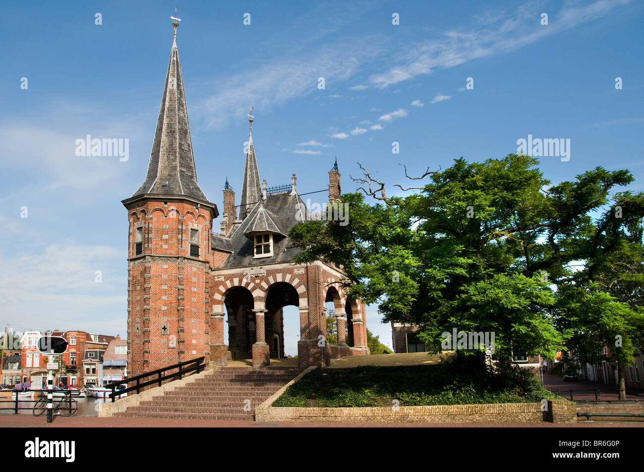 Sneek  Netherlands Friesland town city Water Gate Stock Photo