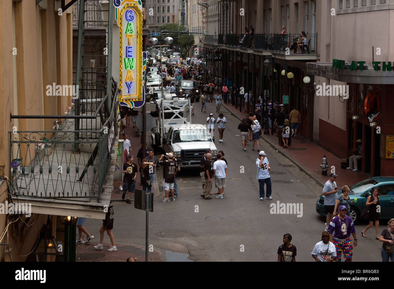 The French Quarter, Bourbon Street, New Orleans, Louisiana, USA Stock