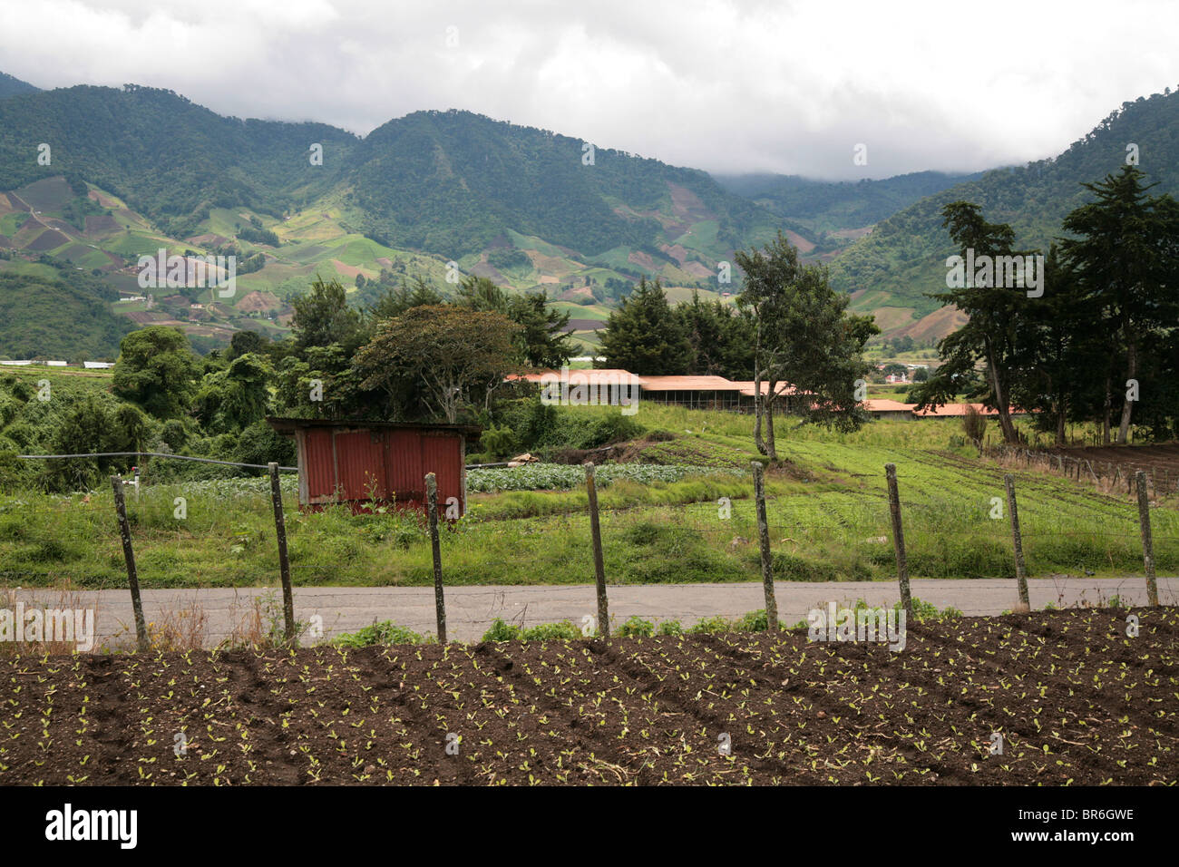 Rural landscapes of the Chiriqui Province, oriental region of Panama, at Boquete. Stock Photo