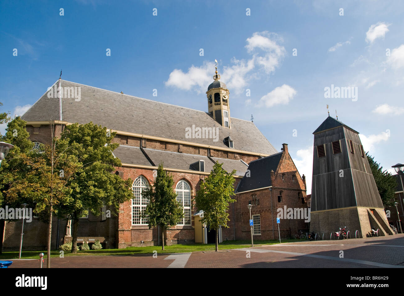 Martinikerk Klokhuis Sneek  Netherlands Friesland town city church Stock Photo