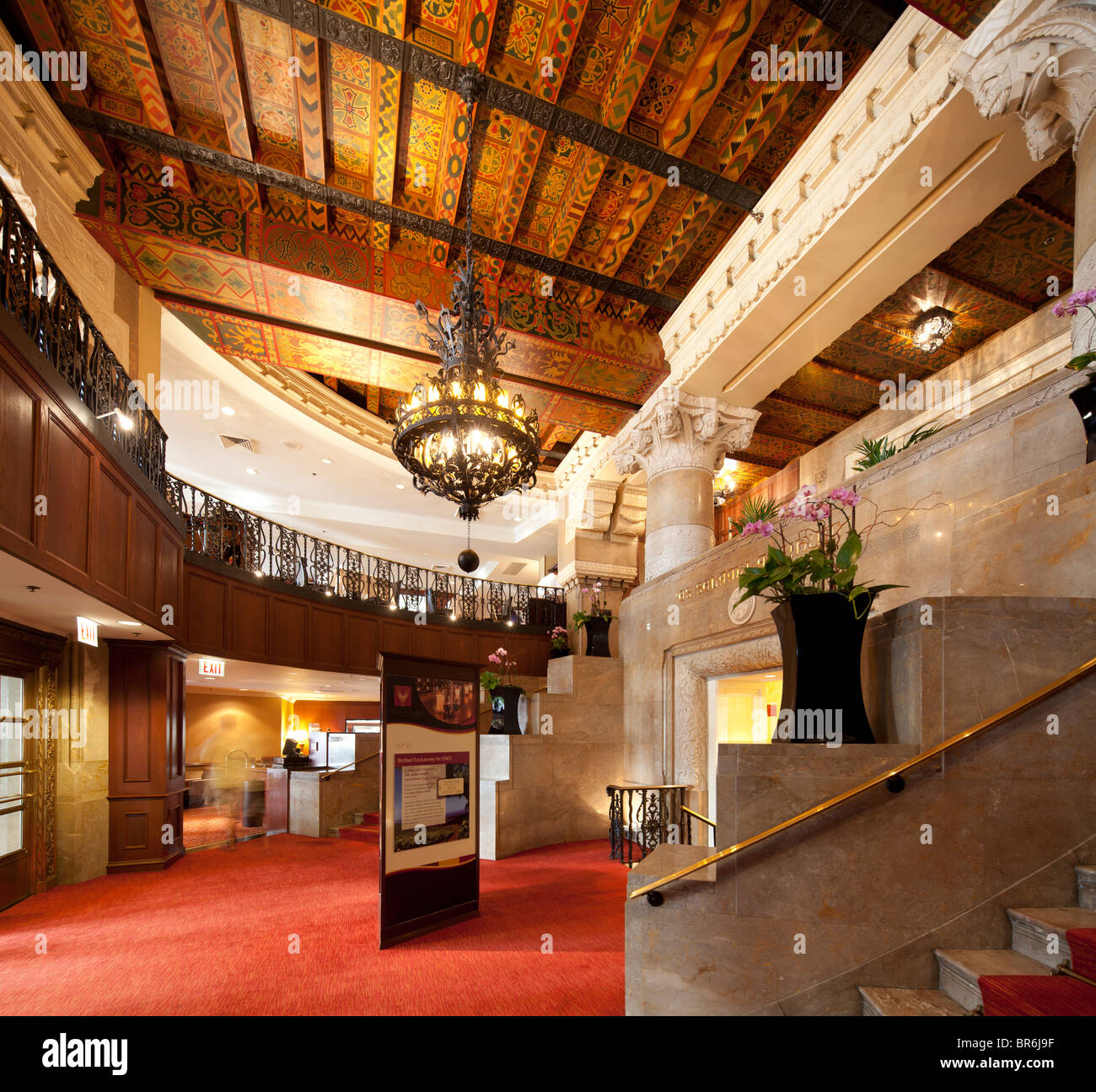 lobby of the Intercontinental Hotel, formerly the Shriner's Medinah Athletic Club, Norrth Michigan Avenue, Chicago Stock Photo