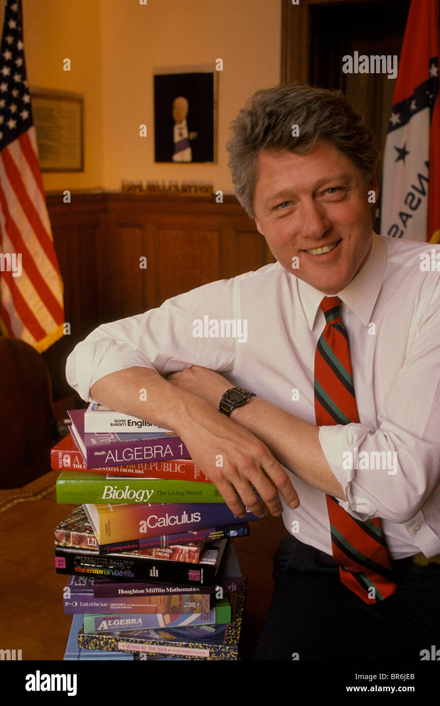 Portrait of then-governor Bill Clinton. Stock Photo