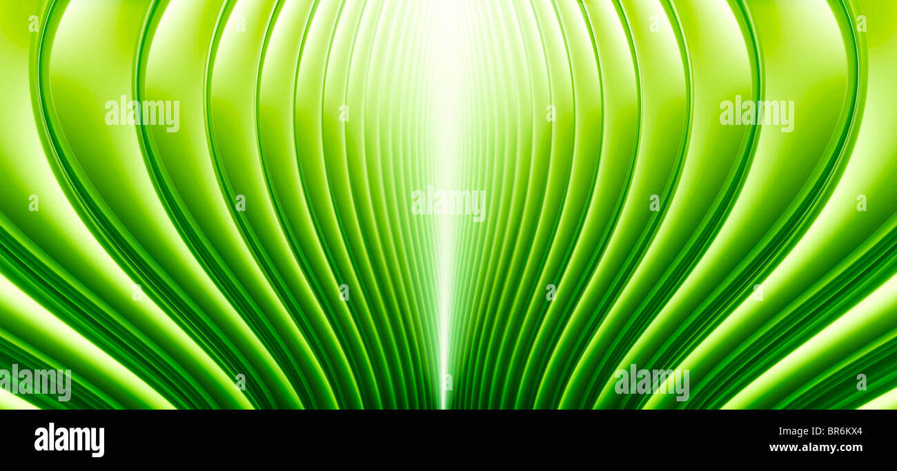 Abstract curved lines in Green Stock Photo