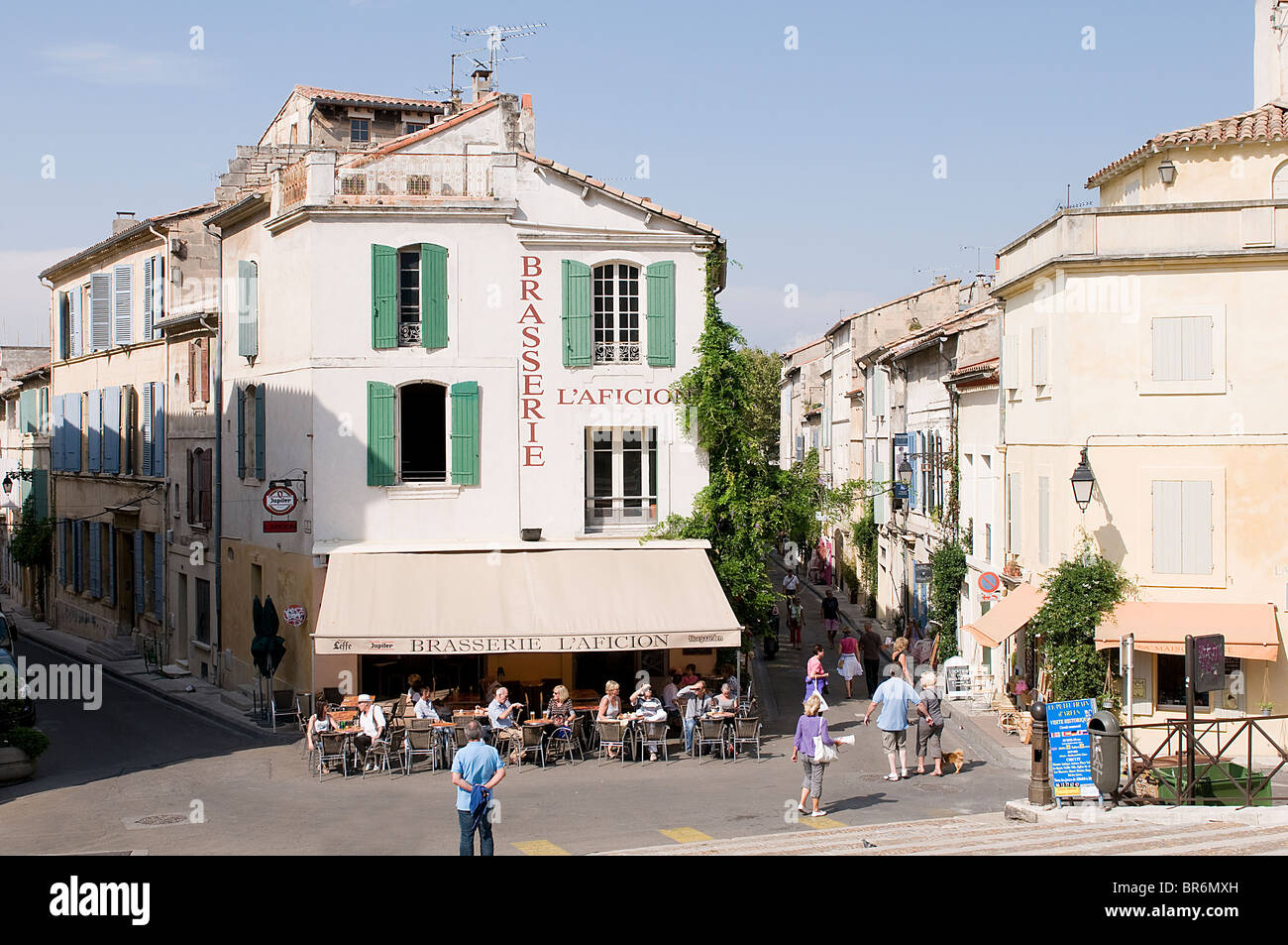 view of Arles downtown Stock Photo - Alamy