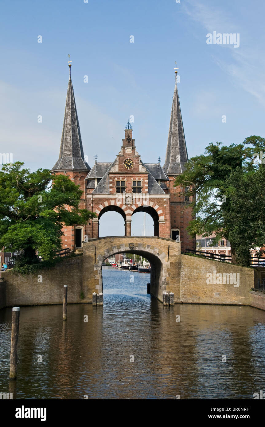 Sneek  Netherlands Friesland town city Water Gate Stock Photo