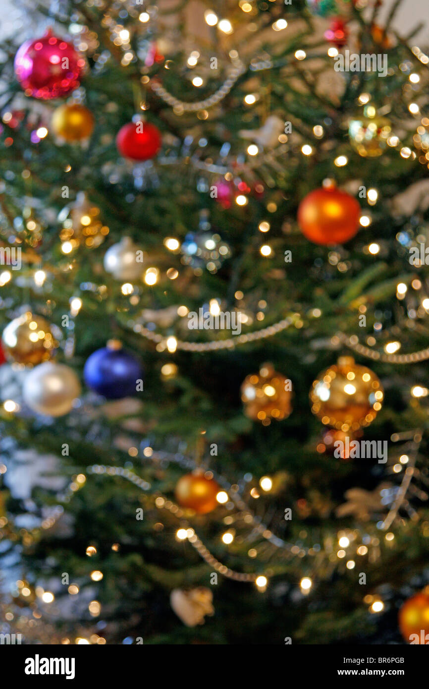 USA, Illinois, Metamora, Martini glasses with candies inside against  illuminated Christmas tree Stock Photo - Alamy