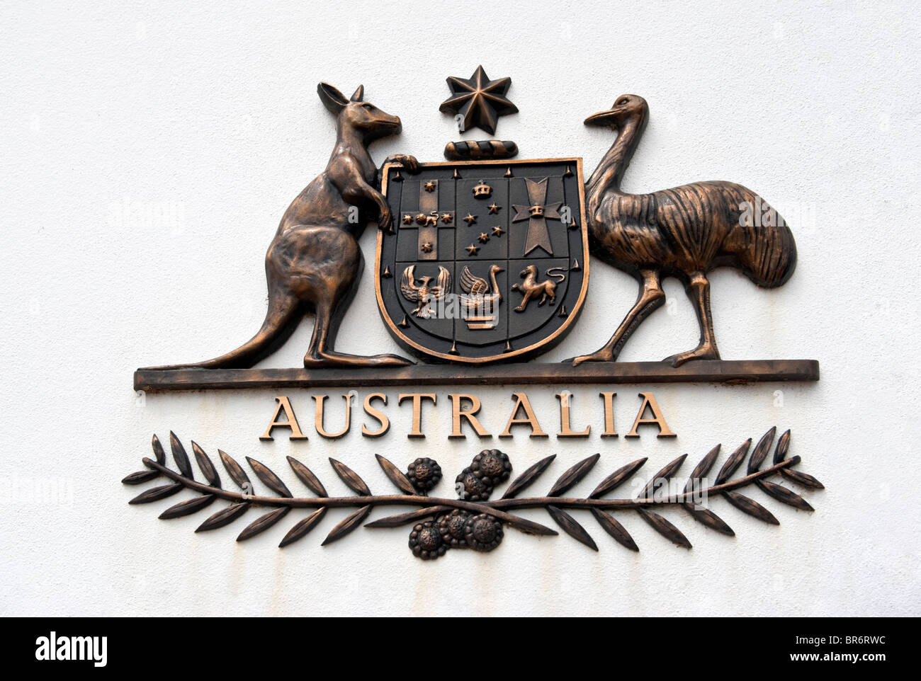 Australian National emblem or coat of arms Stock Photo - Alamy