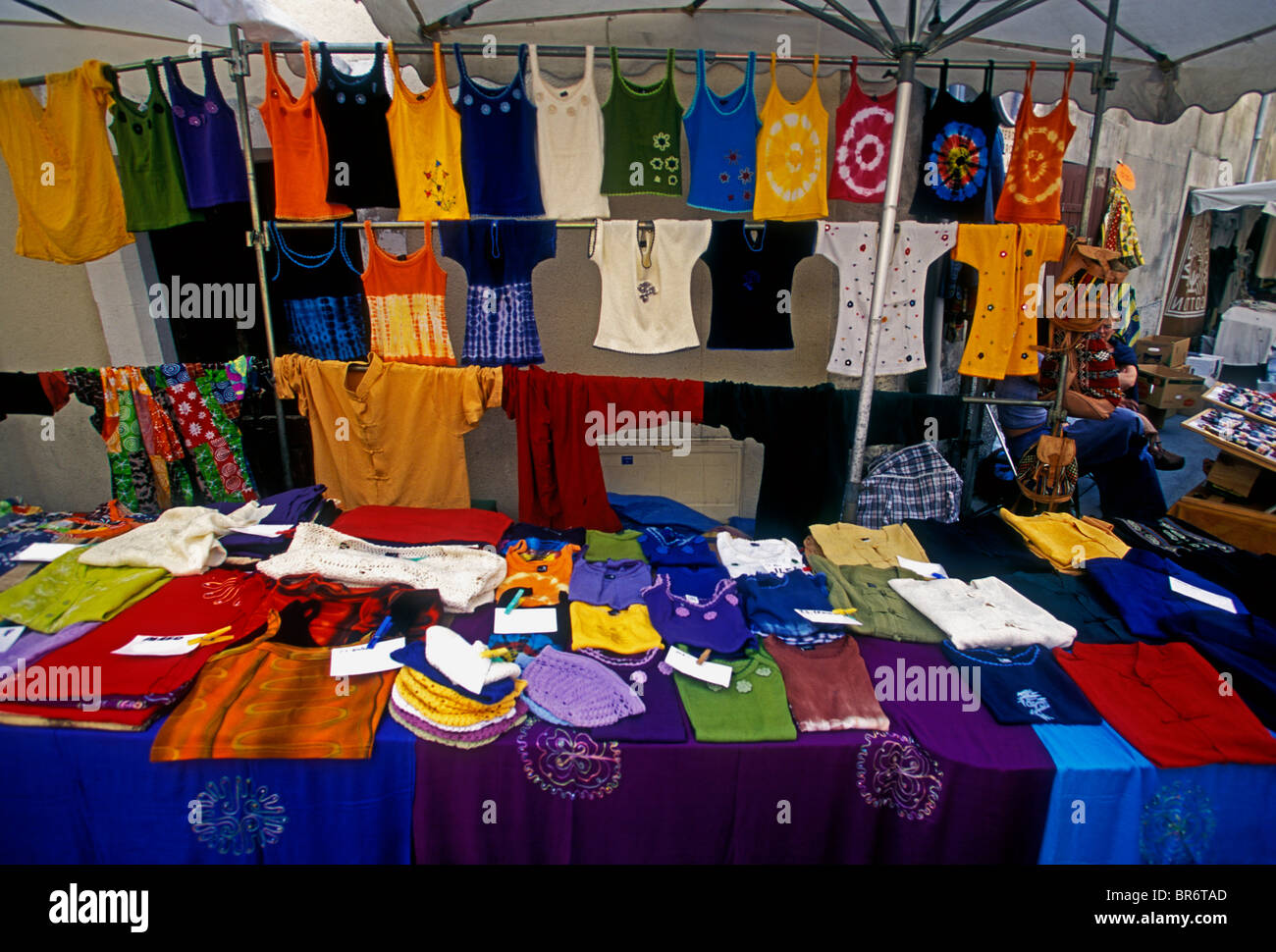 clothing vendor, selling clothes, Wednesday Market, market day ...