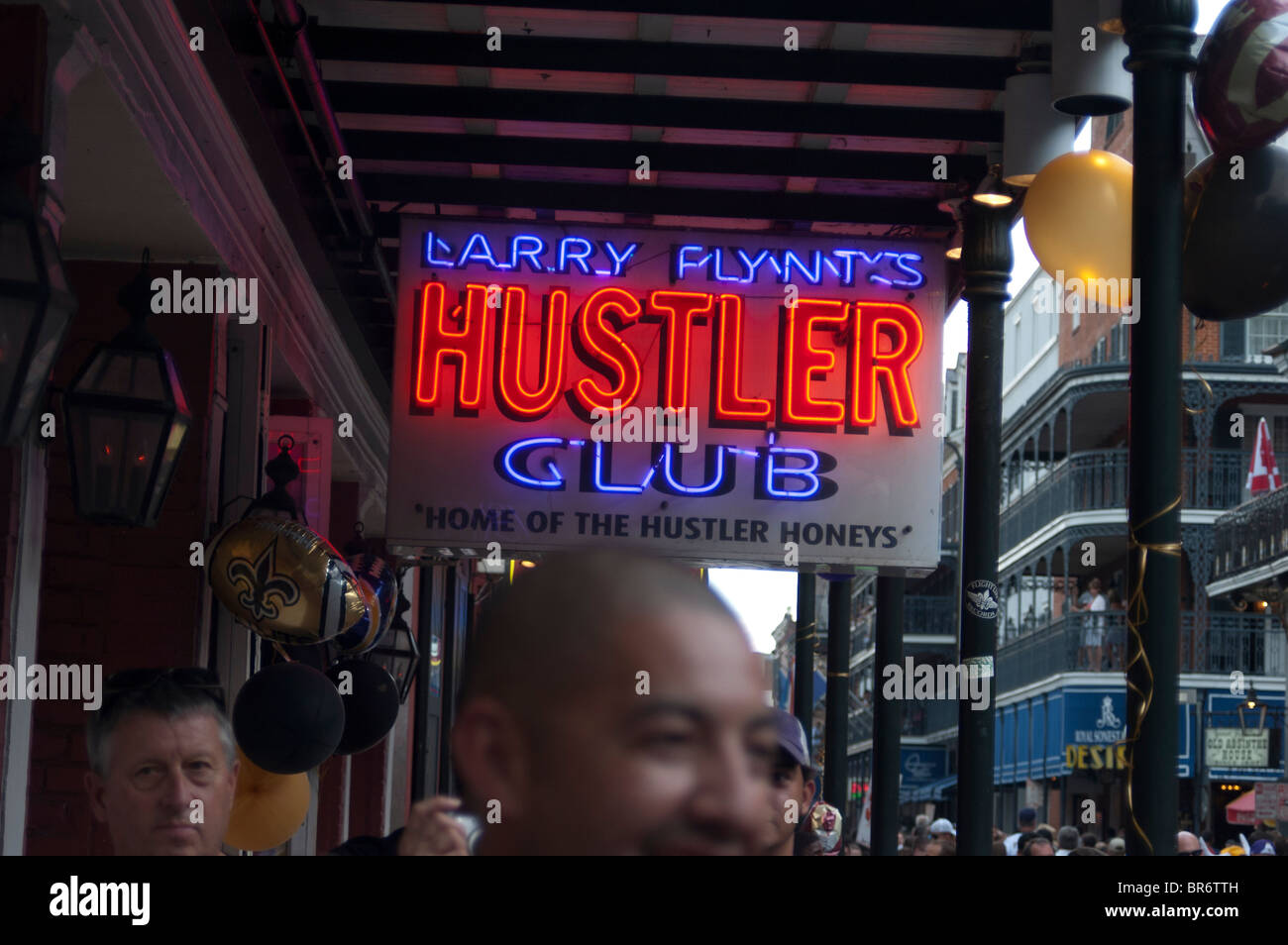 Hustler Bar, the French Quarter, Bourbon Street, New Orleans, Louisiana, USA. Stock Photo
