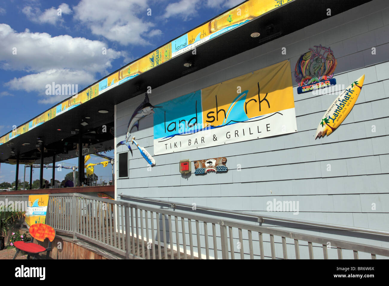 The Landshark bar and grille on the nautical mile in Freeport Long