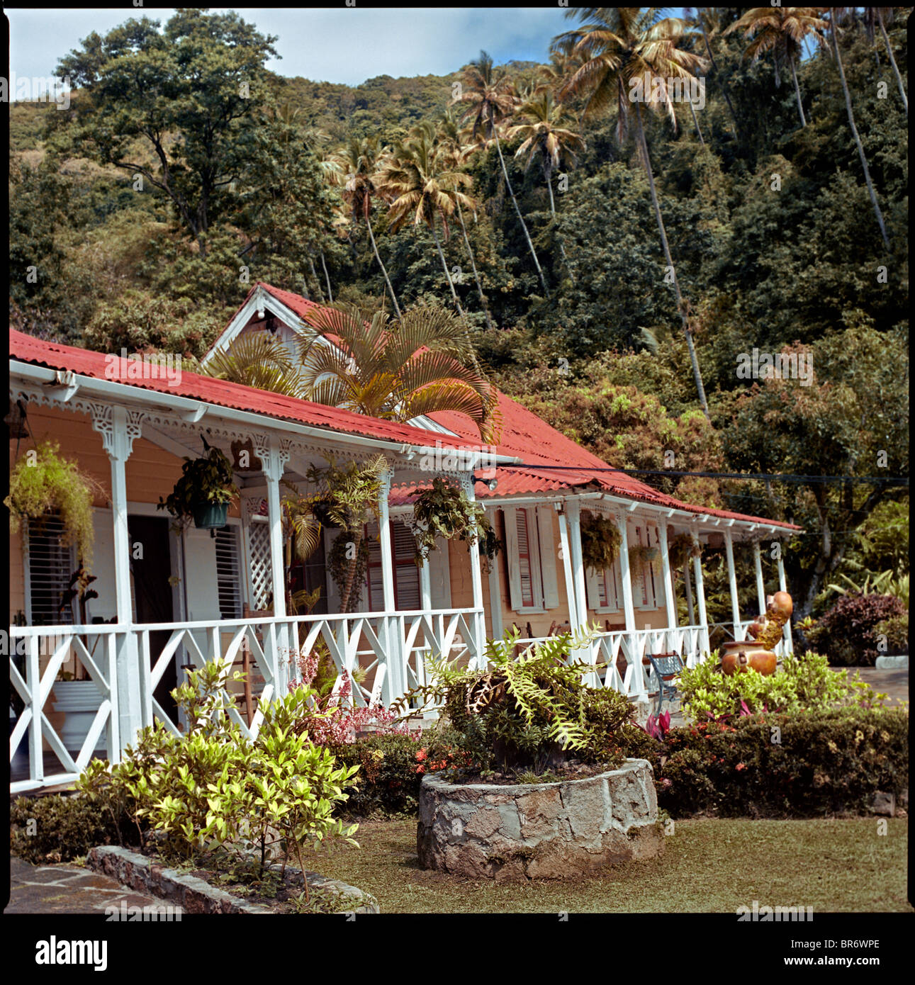 St. Lucia Rural colonial plantation architecture on St. Lucia Stock Photo - Alamy