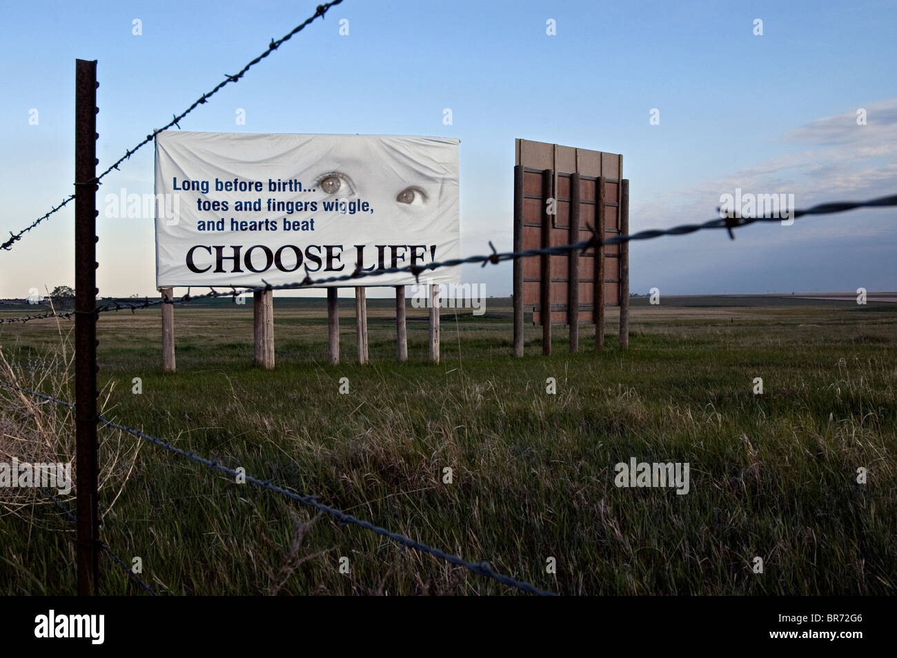 Anti-Abortion billboard in South Dakota Stock Photo