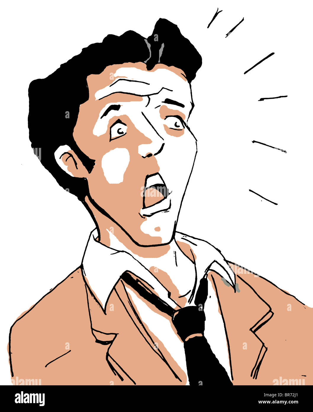 Cartoon shocked man hi-res stock photography and images - Alamy