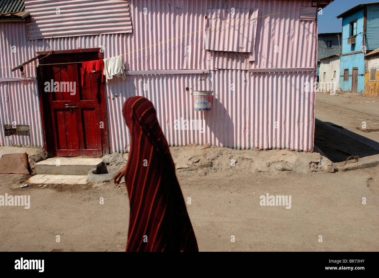 Khat Trade - Djibouti street Stock Photo