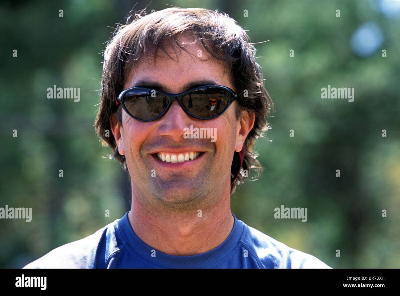 A portrait of a male freestyle skier. Stock Photo