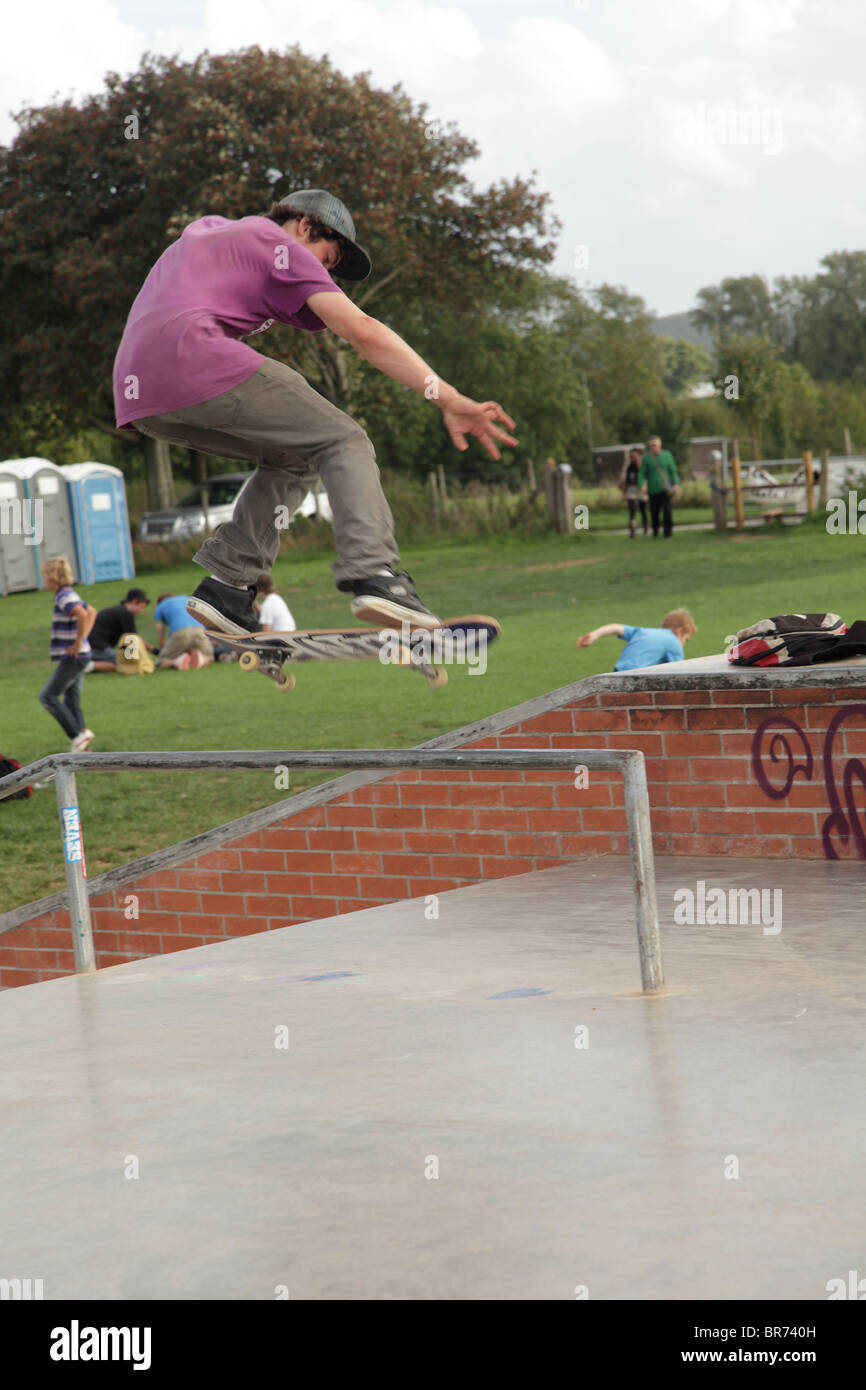 Sept 2010 Action at Cheddar Skate Jam Stock Photo Alamy